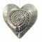 Coiled Heart Bead 30x31mm Pewter Antique Silver Plated (1-Piece)